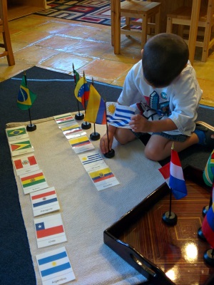 Geography area lesson - flag matching